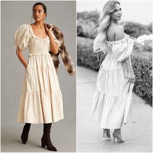 NWT ANTHROPOLOGIE EN SAISON TIERED MIDI DRESS